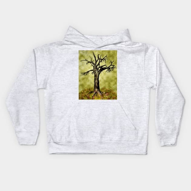 Leafless maple tree Kids Hoodie by rolffimages